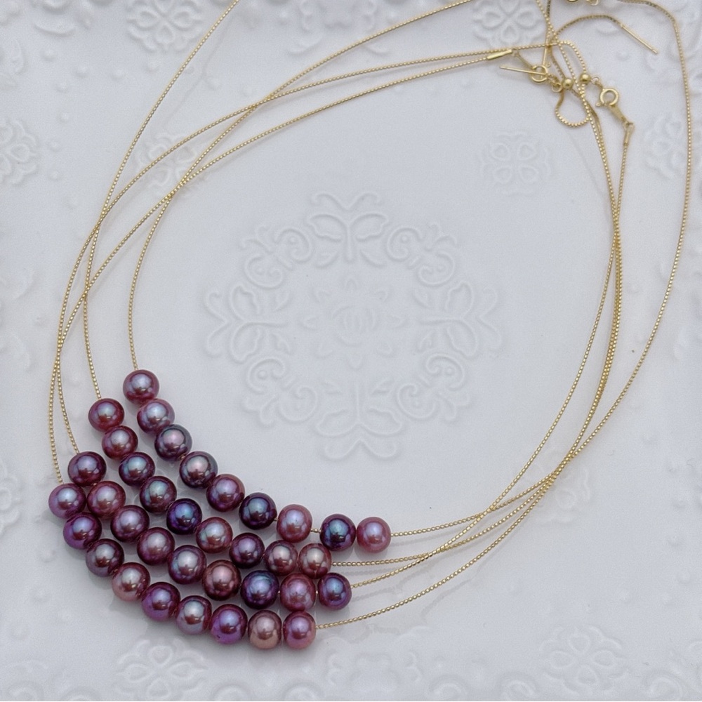 X241 S925 Freshwater Baroque Pearl Bangle Necklace